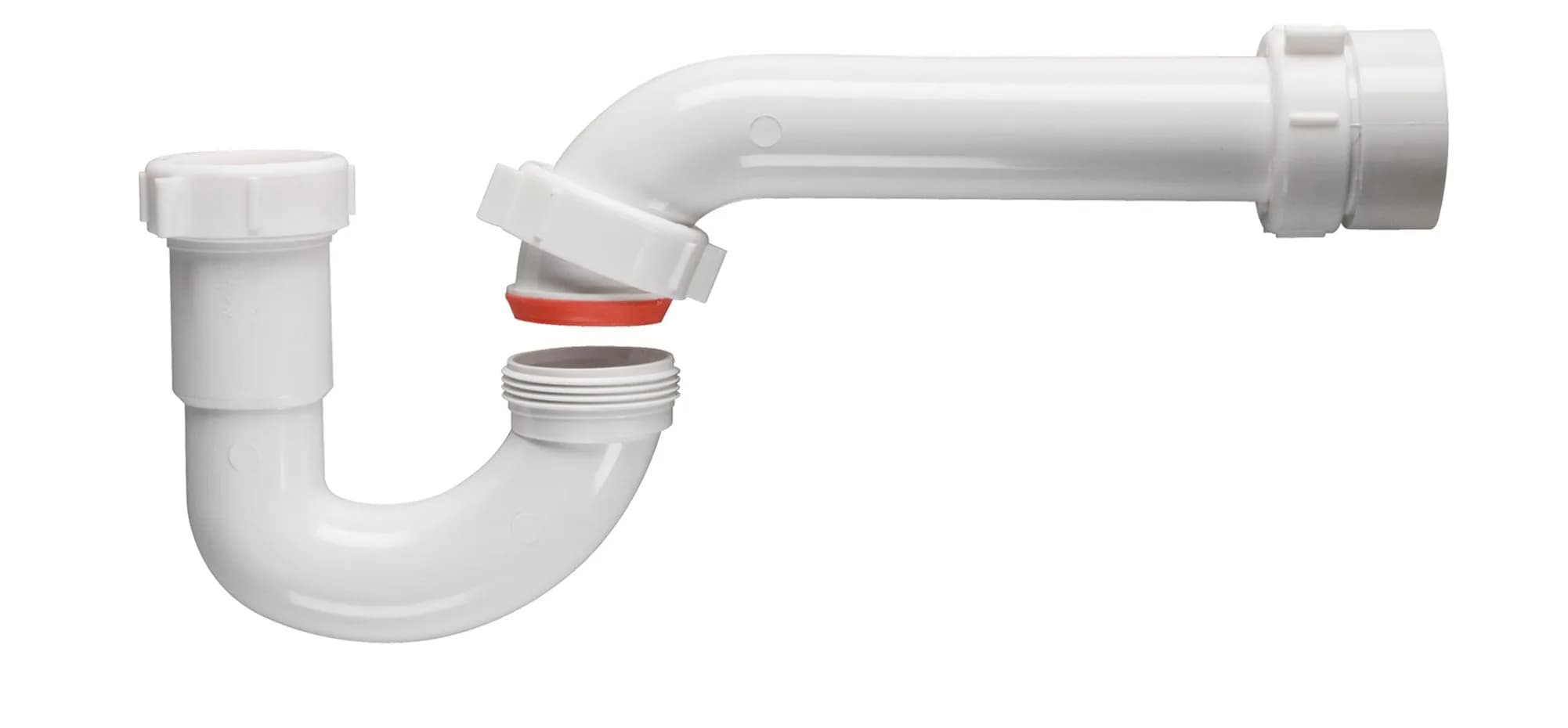 Keeney White Polypropylene P-Trap with PVC Adaptor 15.2 cm (6 in) | Prevents Toxic Gases - main product image