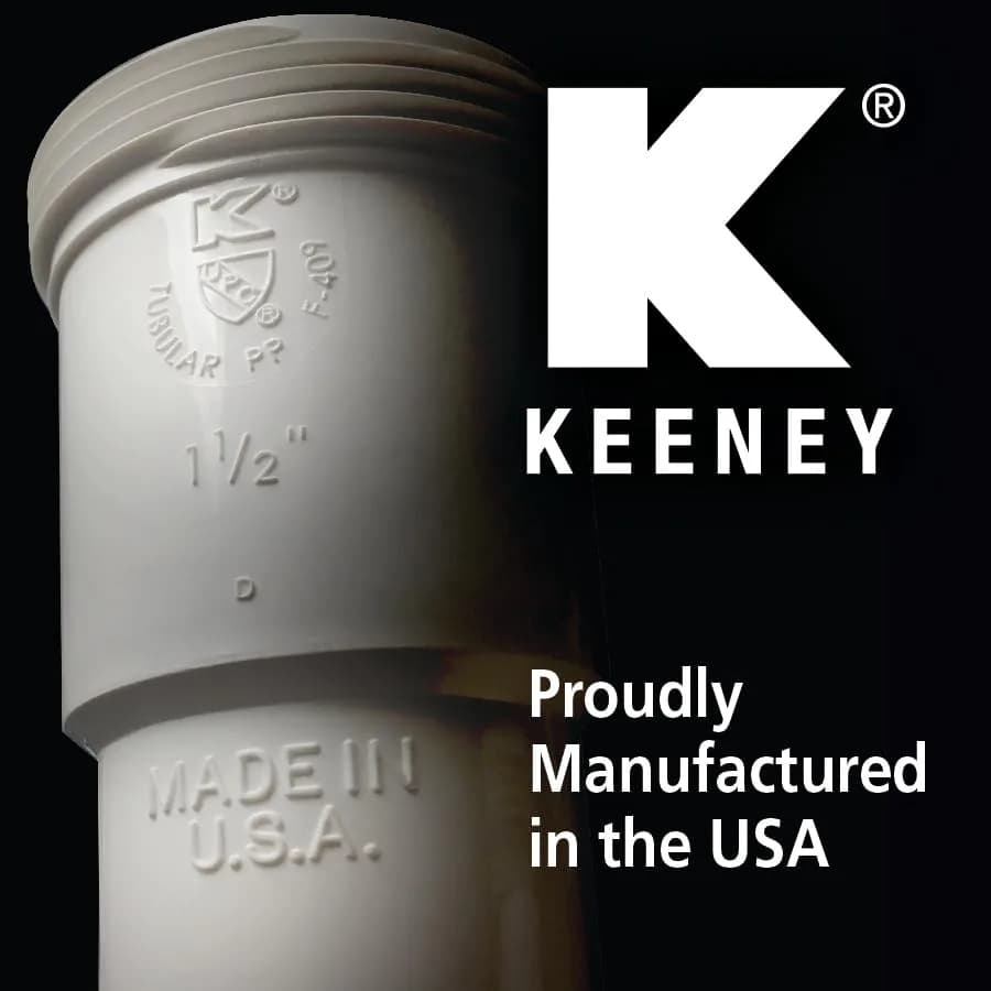Keeney White Polypropylene P-Trap with PVC Adaptor 15.2 cm (6 in) | Prevents Toxic Gases thumbnail 6