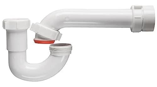 Keeney White Polypropylene P-Trap with PVC Adaptor 15.2 cm (6 in) | Prevents Toxic Gases thumbnail 2