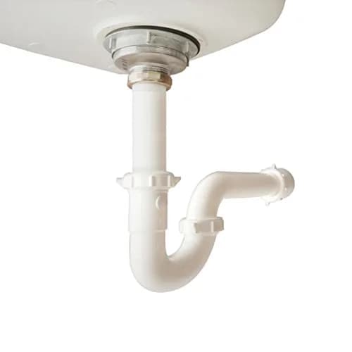 Keeney White Polypropylene P-Trap with PVC Adaptor 15.2 cm (6 in) | Prevents Toxic Gases thumbnail 3