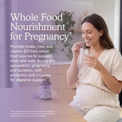 Garden of Life Vitamin Code Raw Prenatal Multivitamin for Women with Iron, Folate, Probiotics and Whole Food Nutrients - Immune and Cellular Energy Support, Non-GMO, Gluten-Free, Kosher, 180 Count thumbnail 2