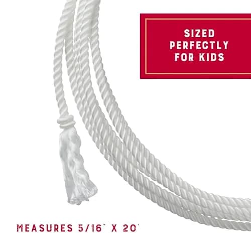 Weaver Equine Waxed Nylon Kids Lasso Rope for Practice, 5/16" x 20" | Durable, Kid-Friendly Roping Tool thumbnail 3