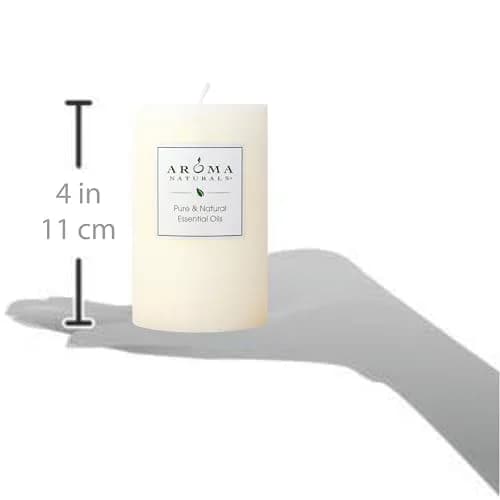 Aroma Naturals Orange, Clove & Cinnamon Pillar Candle 6.35cm x 10.16cm | Natural Essential Oil Scented thumbnail 3