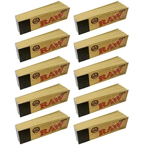 RAW Unbleached Filter Tips 10 Pack | 500 Tips for Smooth Rolling in India thumbnail 2