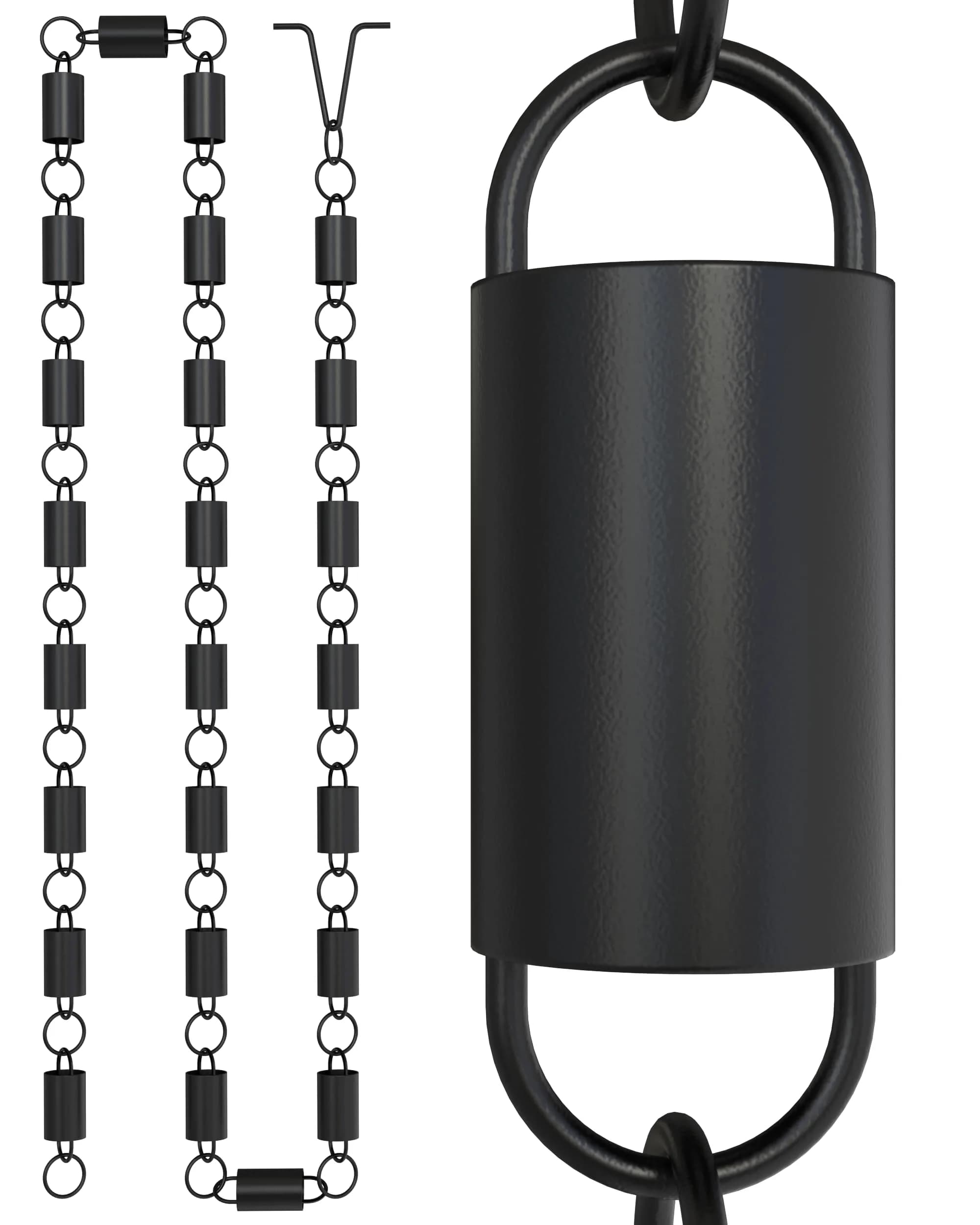 Rain Chains Direct Channel Link Rain Chain 2.59 m (8.5 FT) | Heavy Duty Aluminum for Indian Monsoons - main product image