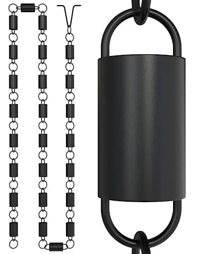 Rain Chains Direct Channel Link Rain Chain 2.59 m (8.5 FT) | Heavy Duty Aluminum for Indian Monsoons thumbnail 1