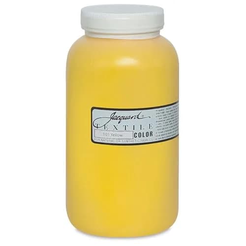Jacquard Textile Color Yellow Fabric Paint 946ml (32 Fl Oz) | Permanent, Heat-Set Acrylic for Clothes, Upholstery, Shoes thumbnail 1