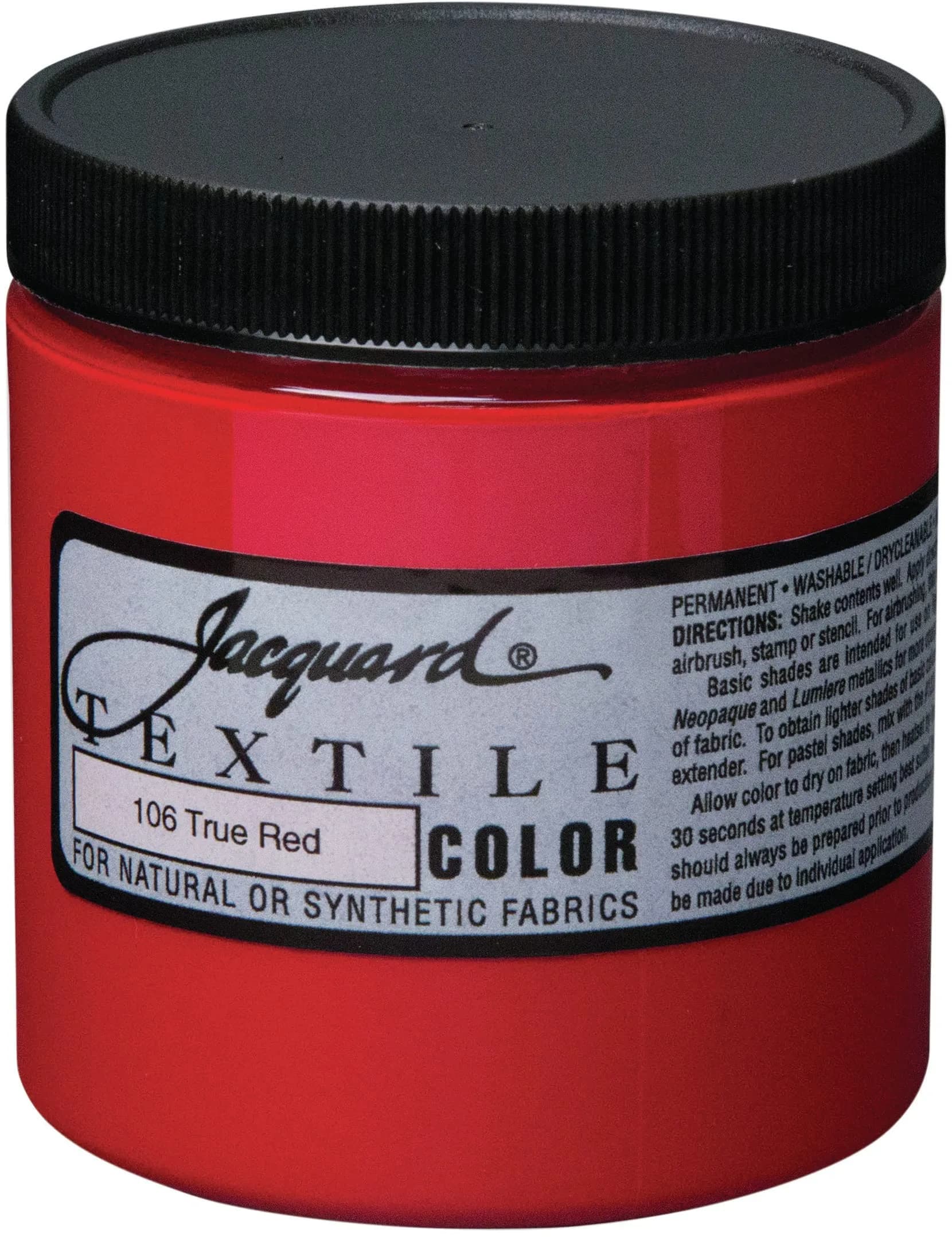 Jacquard Textile Color Paint Turquoise 237ml (8 Fl Oz) | ASTM D-4236 Certified — True Red / 8 Ounce