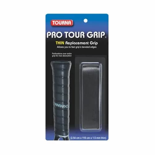 Tourna PRO Tour Grip Thin Replacement Tennis Grip 1.5mm | Tacky, Moisture-Absorbing, Black thumbnail 1