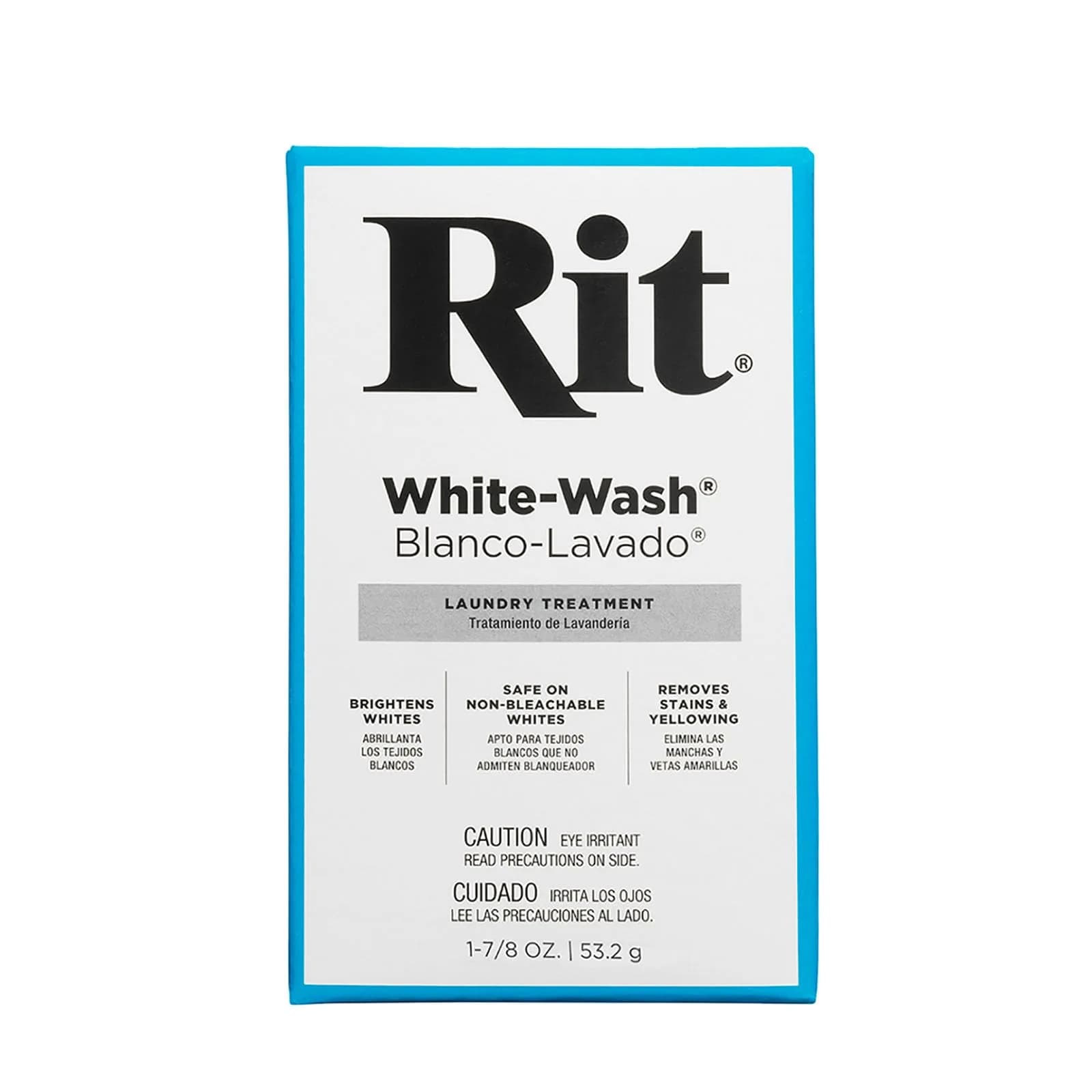 Rit Powdered Fabric Dye White Wash 1.8765 oz (53.2 g) | All-Purpose Dye for Natural Fibers — White