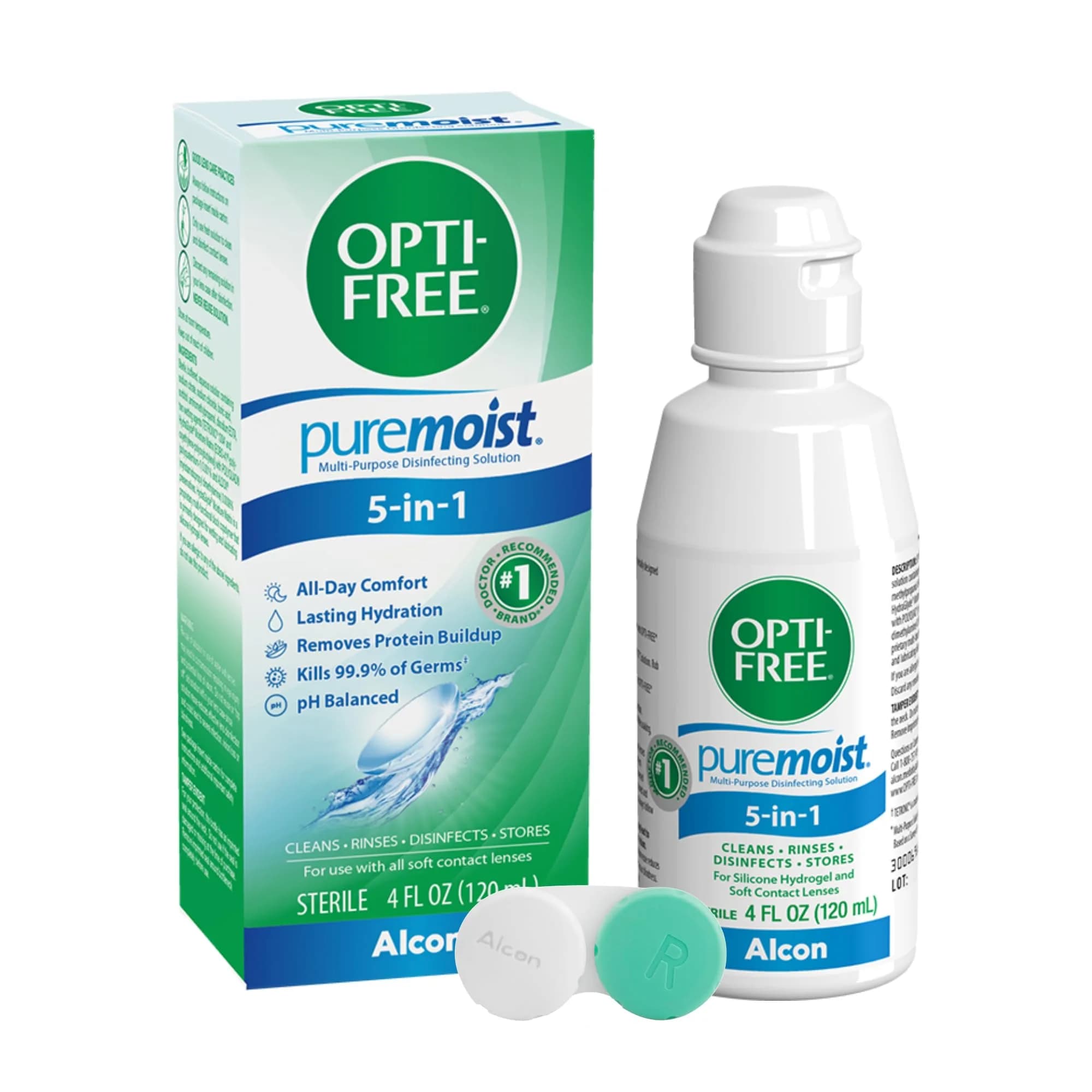 Opti-Free Puremoist Multi-Purpose Contact Lens Solution 59ml (2 Fl Oz) | Doctor Recommended for All-Day Comfort — 10 Fl Oz