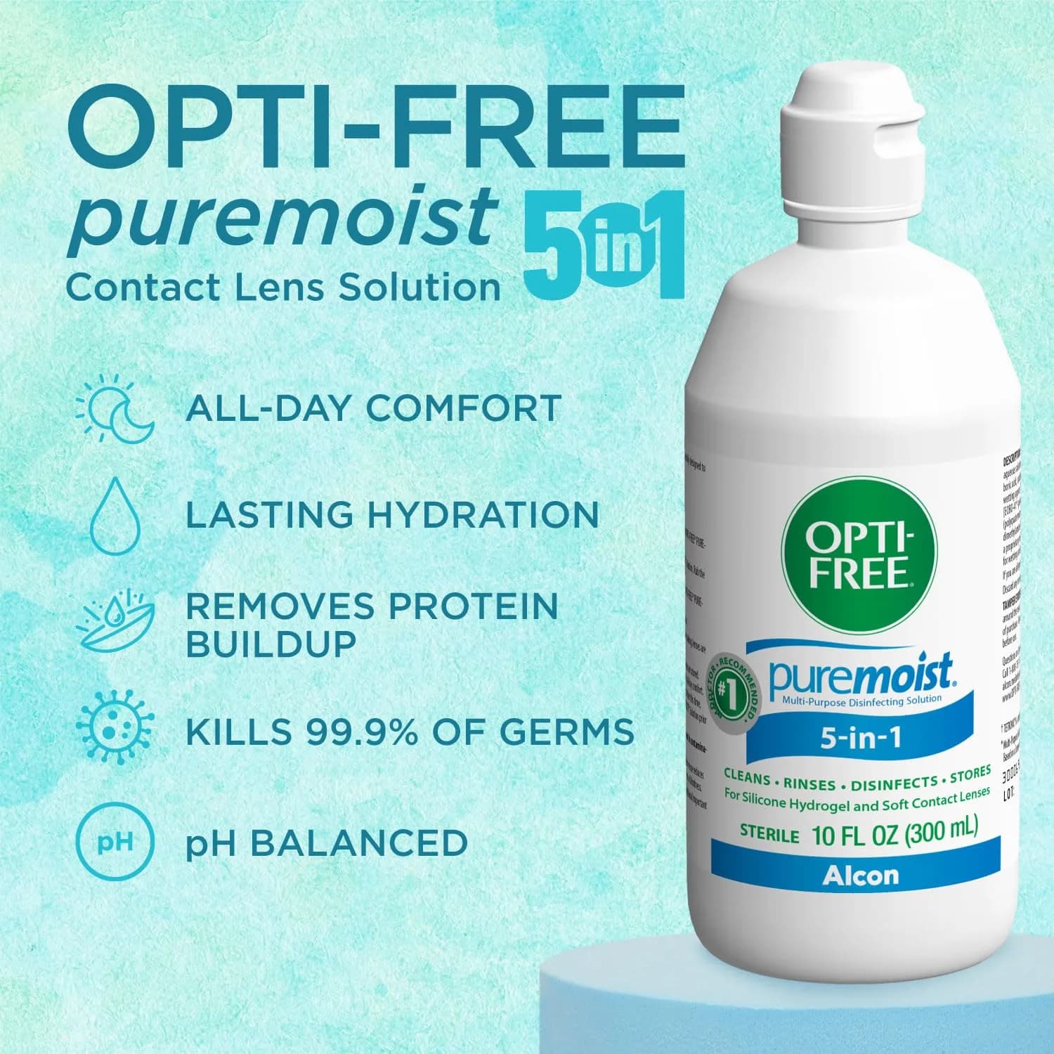 Opti-Free Puremoist Multi-Purpose Contact Lens Solution 10 Fl Oz (Single Bottle) - view 3