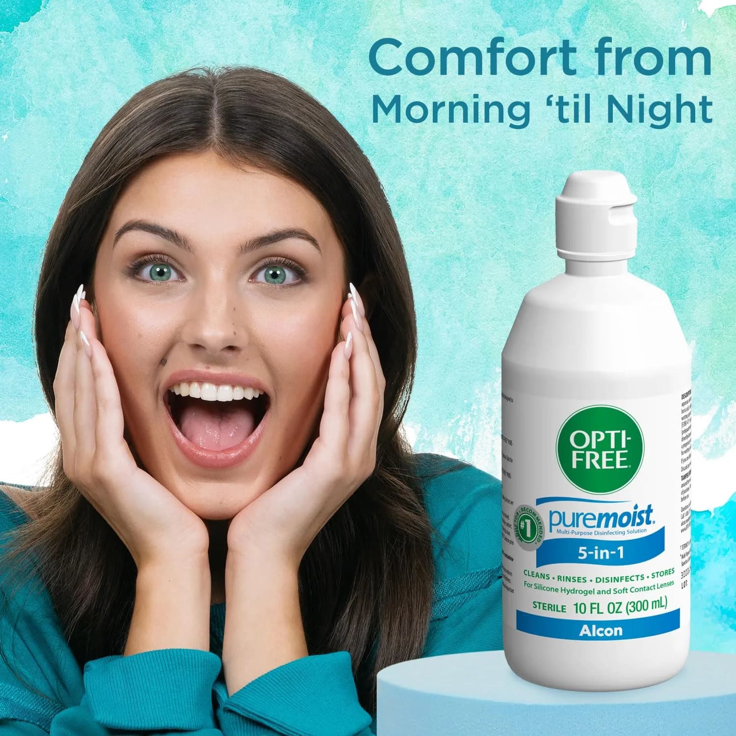 Opti-Free Puremoist Multi-Purpose Contact Lens Solution 10 Fl Oz (Single Bottle) - view 4