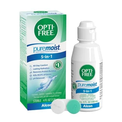 Opti-Free Puremoist Multi-Purpose Contact Lens Solution 3x10 FL Oz | Doctor Recommended for All-Day Comfort & Moisture — 10 Fl Oz