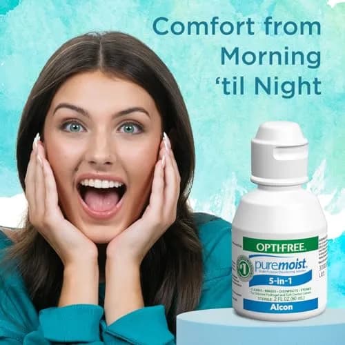 Opti-Free Puremoist Multi-Purpose Contact Lens Solution 59ml (2 Fl Oz) | Doctor Recommended for All-Day Comfort thumbnail 4