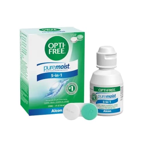 Opti-Free Puremoist Multi-Purpose Contact Lens Solution 59ml (2 Fl Oz) | Doctor Recommended for All-Day Comfort thumbnail 1