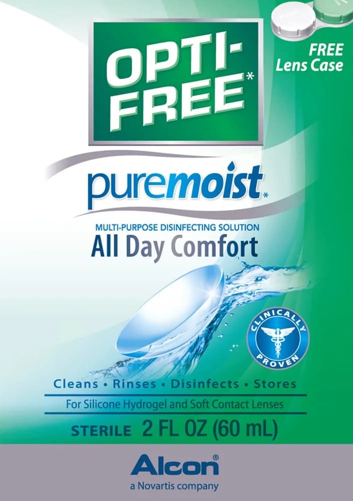 Opti-Free Puremoist Multi-Purpose Contact Lens Solution 2 Fl Oz (Pack of 1) | All-Day Comfort - view 2