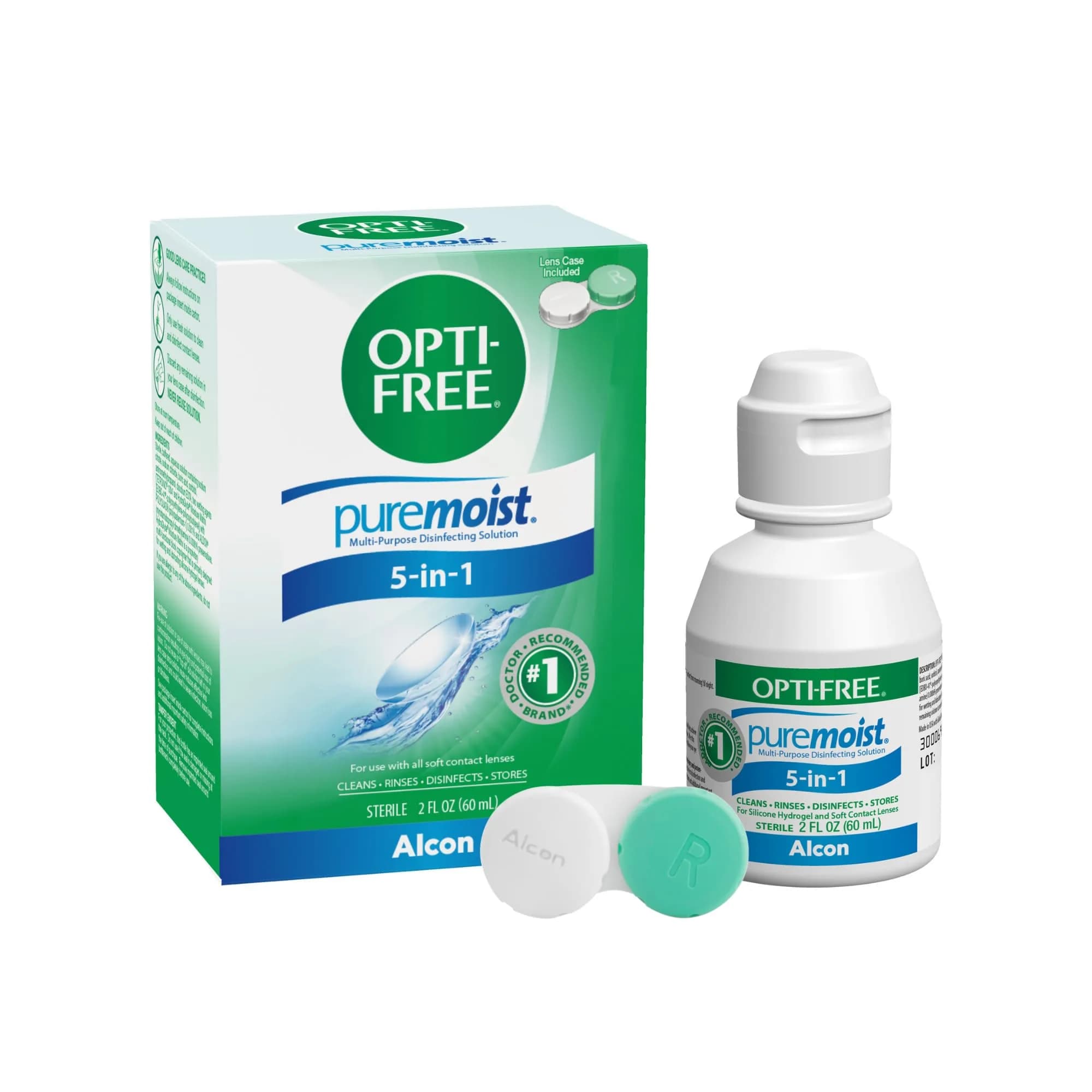 Opti-Free Puremoist Multi-Purpose Contact Lens Solution 3x10 FL Oz | Doctor Recommended for All-Day Comfort & Moisture — 2 Fl Oz