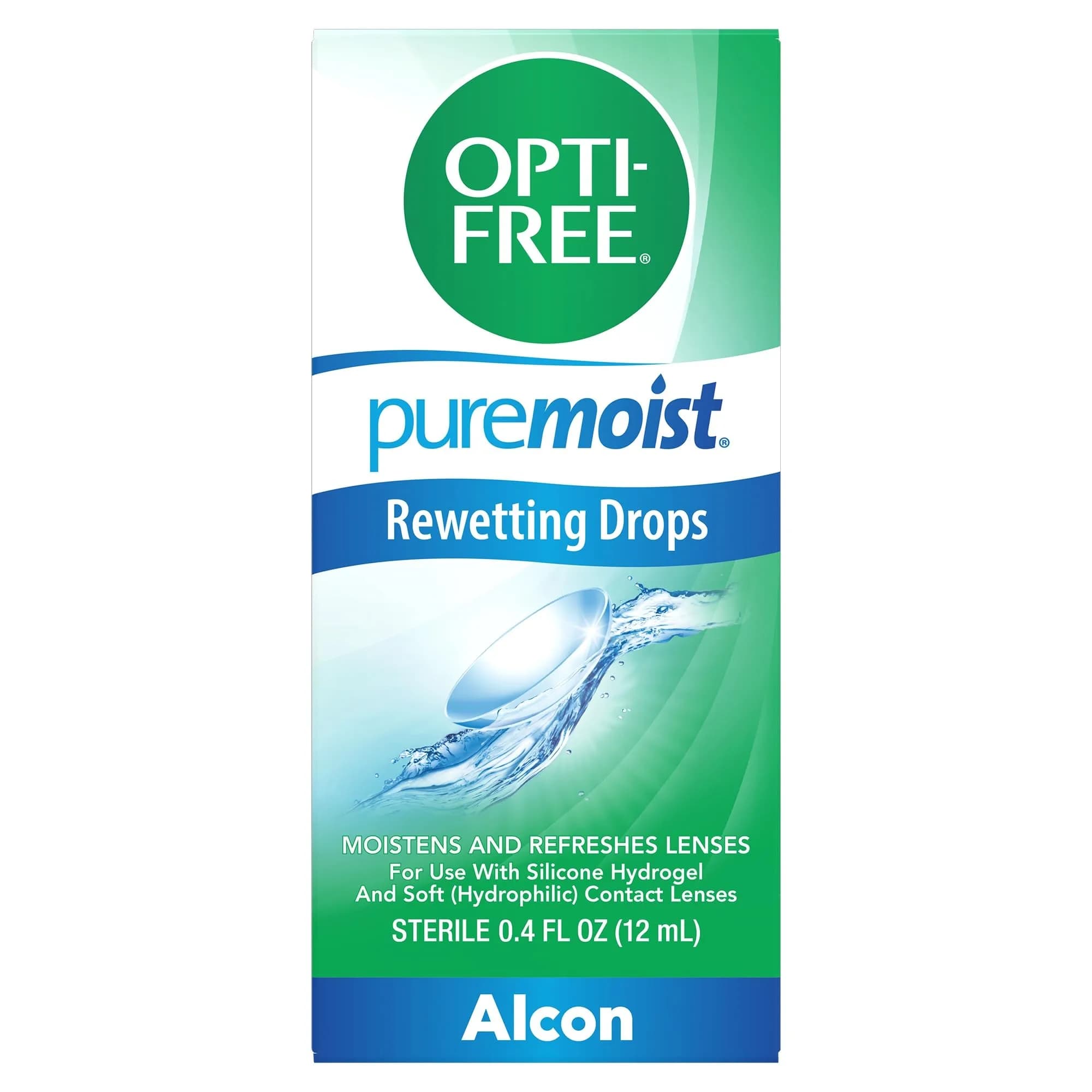 Opti-Free Puremoist Contact Lens Rewetting Drops 12 mL (0.4 Fl Oz) | FDA Approved for All Soft Lenses - view 6