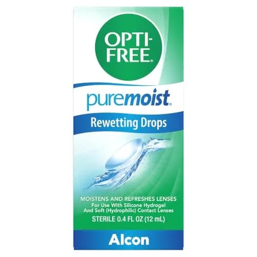 Opti-Free Puremoist Contact Lens Rewetting Drops 12 mL (0.4 Fl Oz) | FDA Approved for All Soft Lenses thumbnail 6