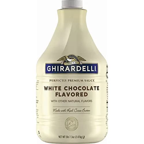 Ghirardelli White Chocolate Flavored Sauce Squeeze Bottle 473ml (16 oz) | USA Import for White Mochas & Lattes thumbnail 1