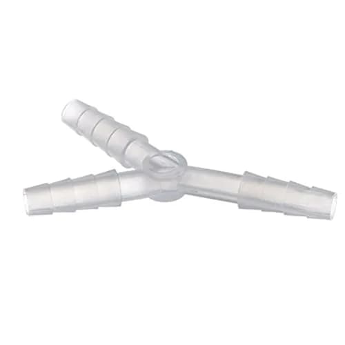 AG Industries Respiratory Connectors "Y" Oxygen Tubing Connector | Transparent Plastic, Standard Adult, NPT Thread thumbnail 1