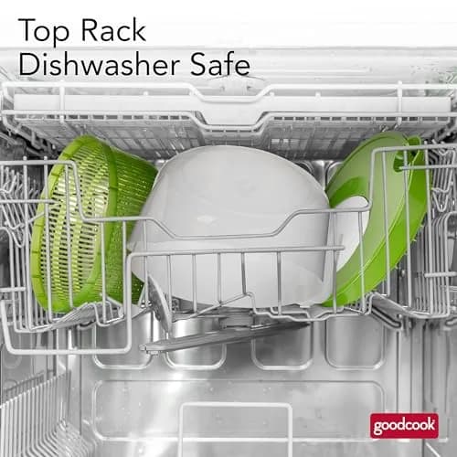 GoodCook Salad Spinner - 6 Qt. Capacity, Easy Turn Knob, Built-In Pour Spout, Multi-Use Basket, Durable, Dishwasher-Safe, Green thumbnail 8
