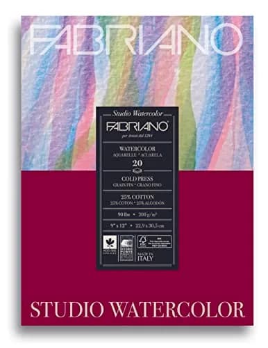 Fabriano Studio Watercolor Pad Cold-Press 25ml (0.811 Fl Oz) | Acid-Free Paper for Artists thumbnail 1