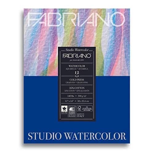 Fabriano Studio Watercolor Pad, Cold-Press, 27.94cm x 35.56cm (11" x 14") | 140 lb / 300gsm Paper thumbnail 1