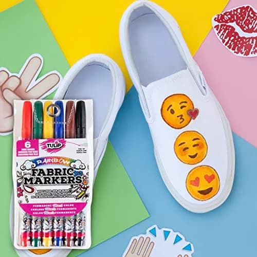 Tulip Fabric Markers, Primary, 6 Count (Pack of 6) | Vibrant Permanent Color for Fabric & Surfaces thumbnail 6