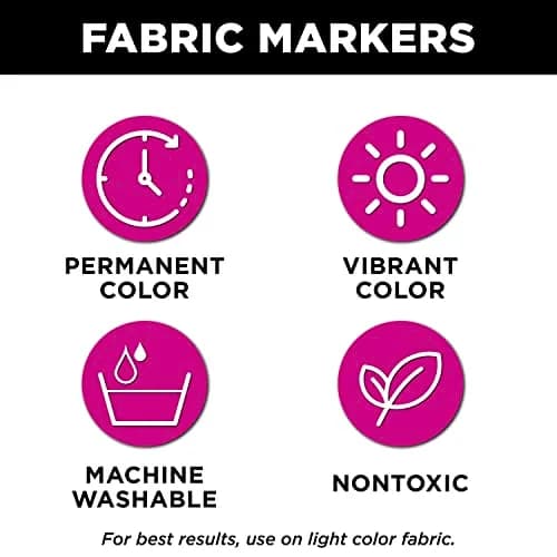 Tulip Fabric Markers, Primary, 6 Count (Pack of 6) | Vibrant Permanent Color for Fabric & Surfaces thumbnail 3