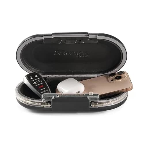 Master Lock 5900D Portable Travel Safe with Cable, 0.08 cu ft (2.6 x 9.8 x 5.5 in) | Secure Combination Lock Box for Valuables thumbnail 1