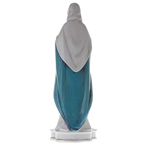 CB Virgin Mary Rosary Holder Statue 8 Inch | Religious Collectible Figurine with Rose Pattern thumbnail 2