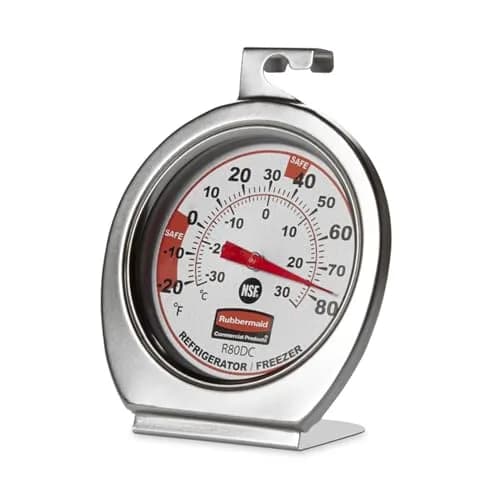 Rubbermaid Commercial Products Mechanical Refrigerator Thermometer 3.75" | NSF Certified, -20°F to 80°F Range thumbnail 1