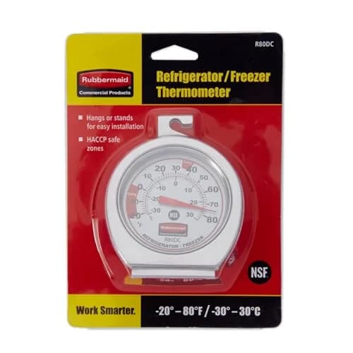 Rubbermaid Commercial Products Mechanical Refrigerator Thermometer 3.75" | NSF Certified, -20°F to 80°F Range thumbnail 2