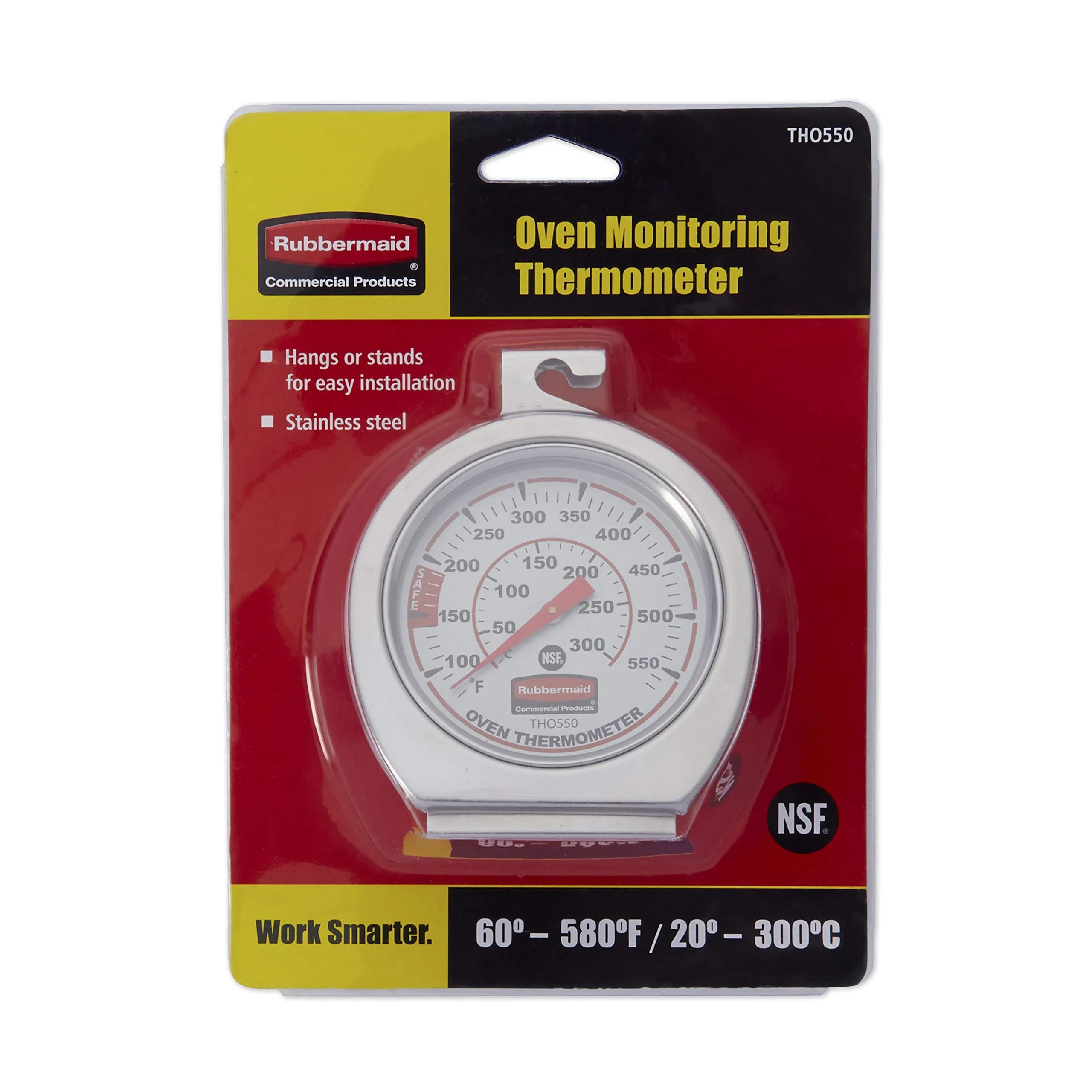 Rubbermaid Commercial Products Stainless Steel Oven Thermometer 60-580°F (20-300°C) | NSF Certified - view 4