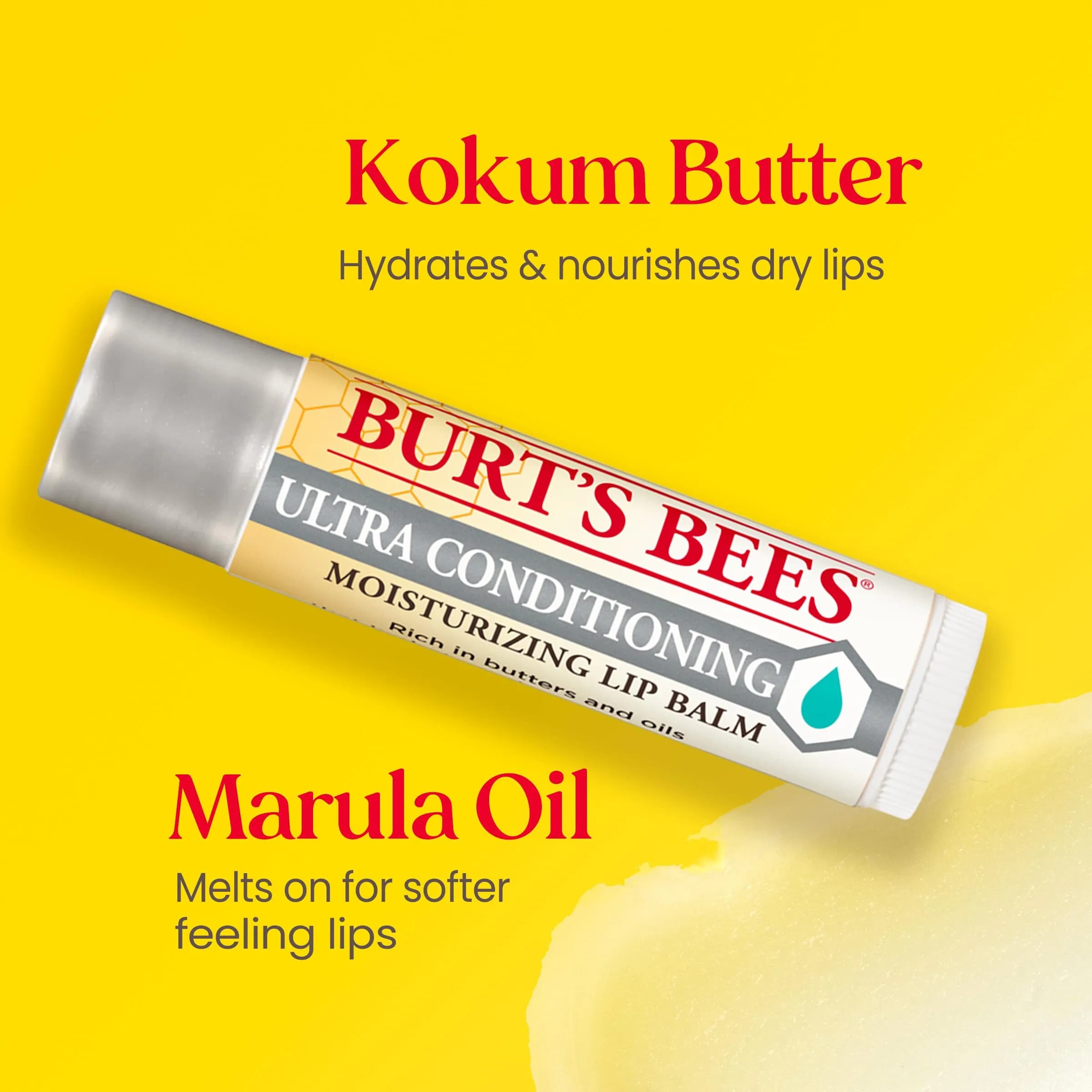 Burt's Bees Ultra Conditioning 2-Count Lip Balm | Natural Moisturizing Lip Treatment - view 2