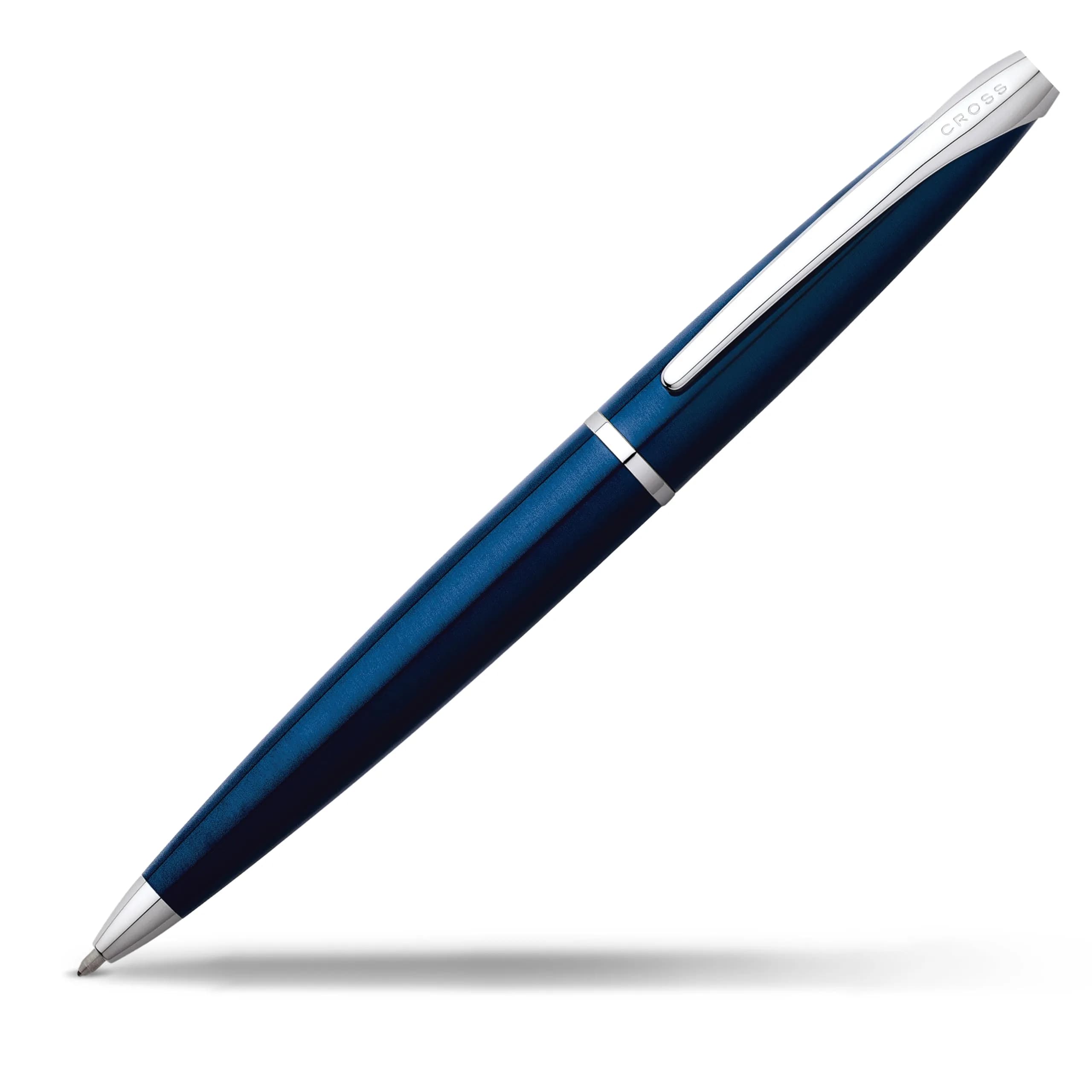 Cross ATX Translucent Blue Lacquer Ballpoint Pen, Medium Point, Black Ink | Smooth Writing, Ergonomic Grip - main product image