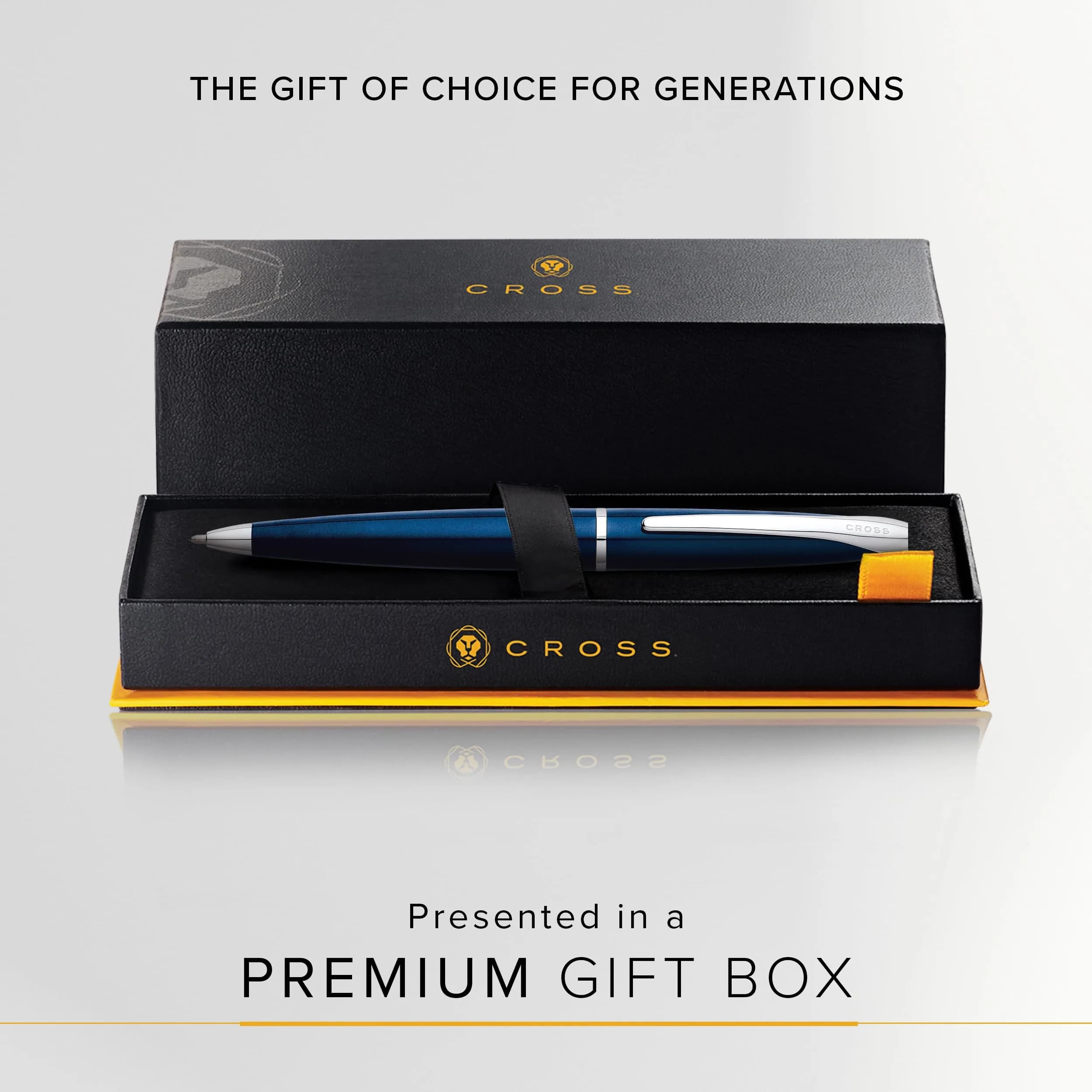 Cross ATX Translucent Blue Lacquer Ballpoint Pen, Medium Point, Black Ink | Smooth Writing, Ergonomic Grip - view 4