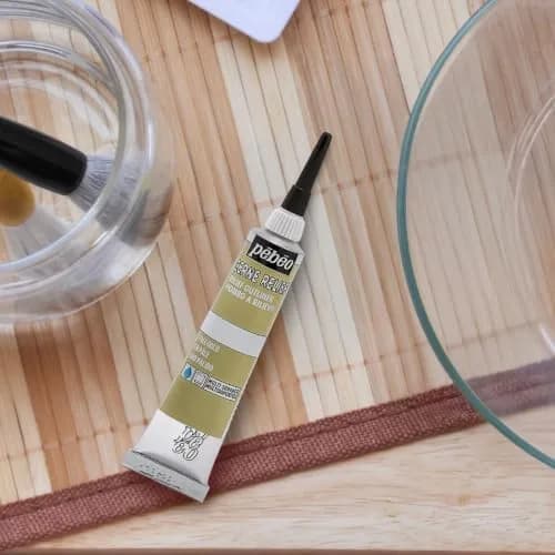 Pebeo Vitrail Cerne Relief Dimensional Paint 20ml (0.68 Fl Oz) Pale Gold | Water-Based Outliner for Glass & Metal thumbnail 2