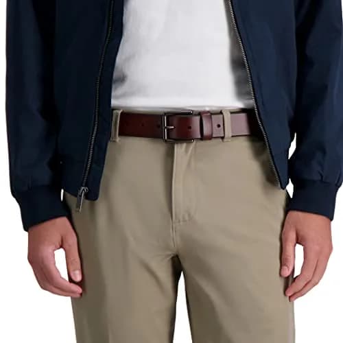 Dockers Men's Casual Leather Belt 34 | Classic Top Grain Leather, Silver Buckle thumbnail 6