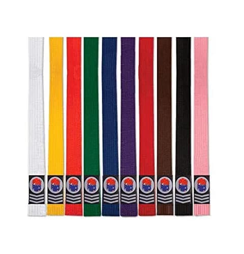 AWMA ProForce Thunder Double Wrap Karate Belt Yellow #6 | 1.77" Wide (4.5 cm) thumbnail 1