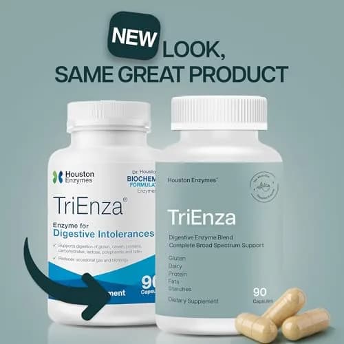 Houston Enzymes TriEnza Digestive Enzymes 90 Capsules | Supports Protein, Carb, Fat Digestion thumbnail 5