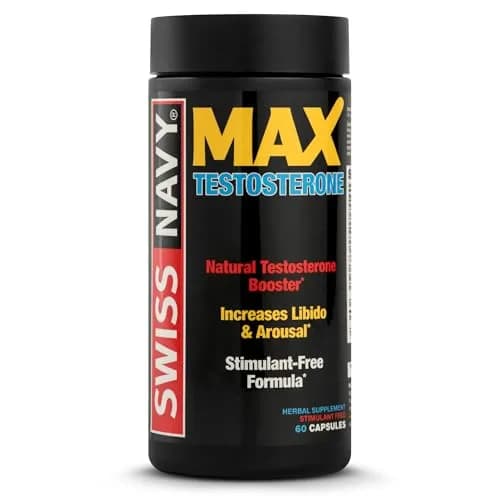 Swiss Navy MAX Testosterone - 60 Capsules | Natural Testosterone Support for Men thumbnail 1