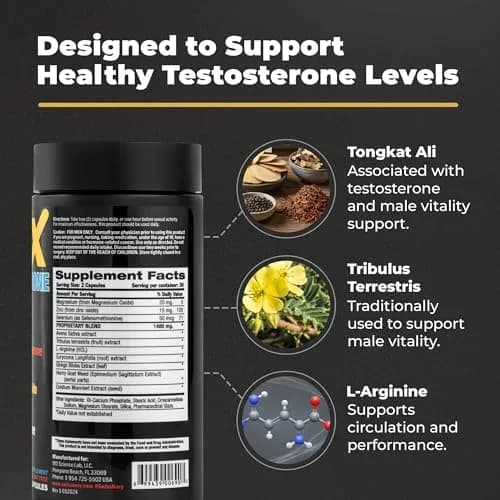 Swiss Navy MAX Testosterone - 60 Capsules | Natural Testosterone Support for Men thumbnail 4