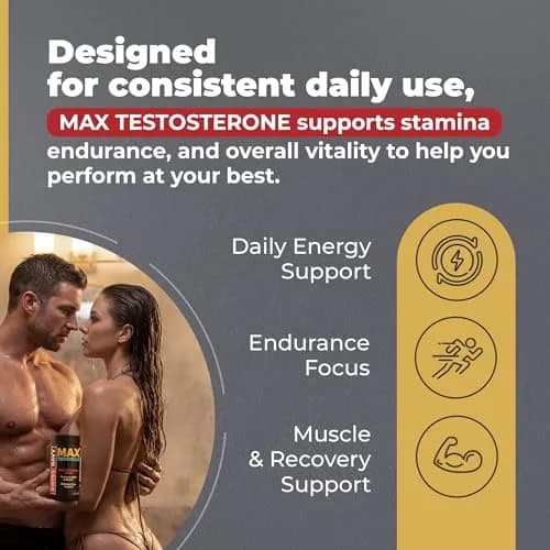 Swiss Navy MAX Testosterone - 60 Capsules | Natural Testosterone Support for Men thumbnail 5
