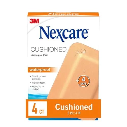 Nexcare Waterproof Adhesive Gauze Pad, One Size | Cushioned, Water-Resistant Wound Cover thumbnail 1