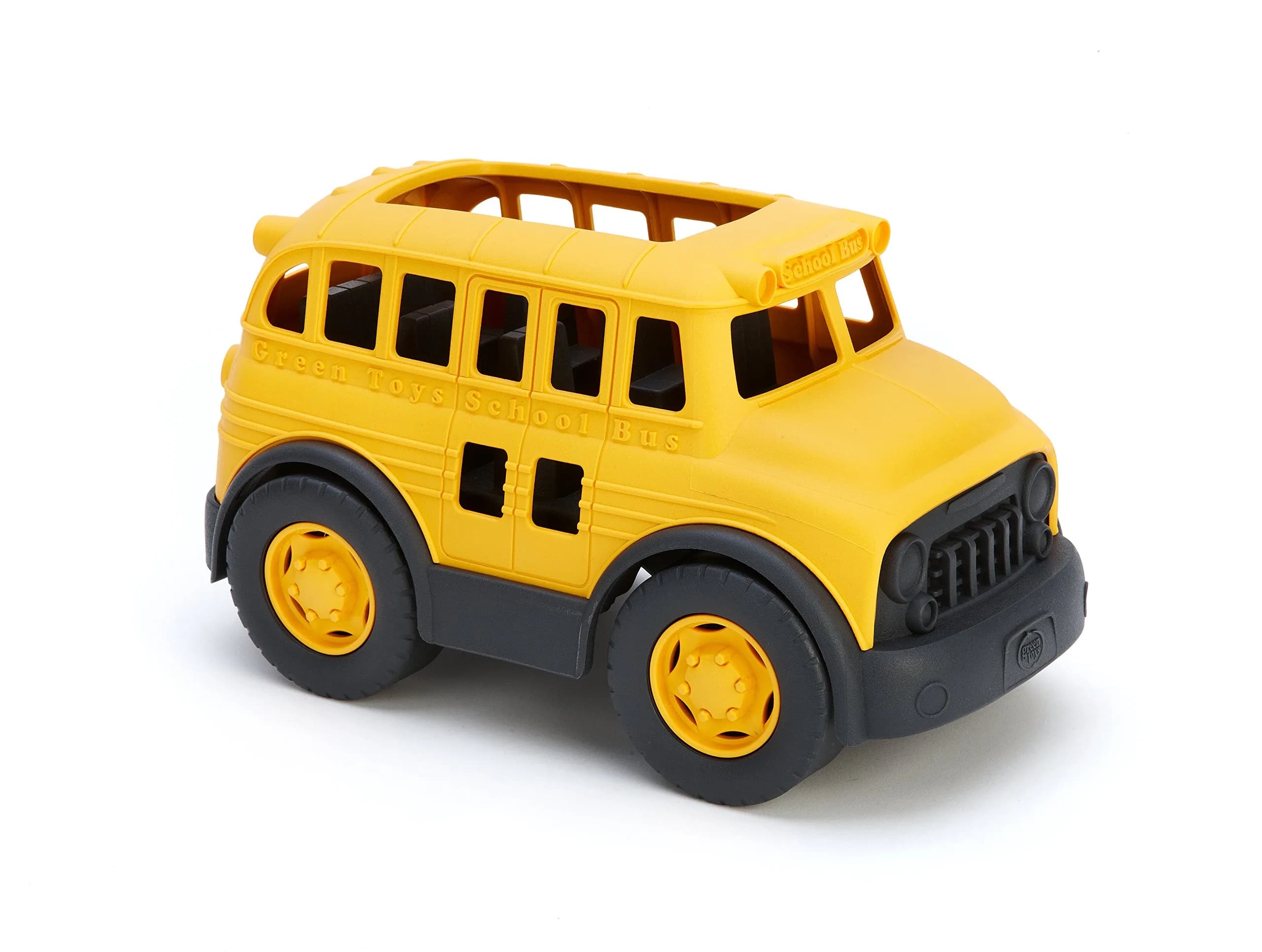 Green Toys School Bus | Eco-Friendly Non-Riding Toy Vehicle for Kids 1+ | Made in USA
