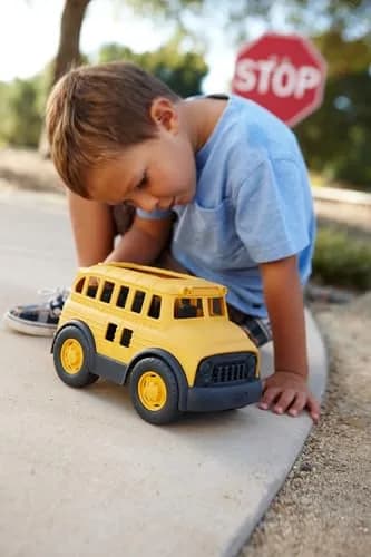 Green Toys School Bus | Eco-Friendly Non-Riding Toy Vehicle for Kids 1+ | Made in USA thumbnail 4