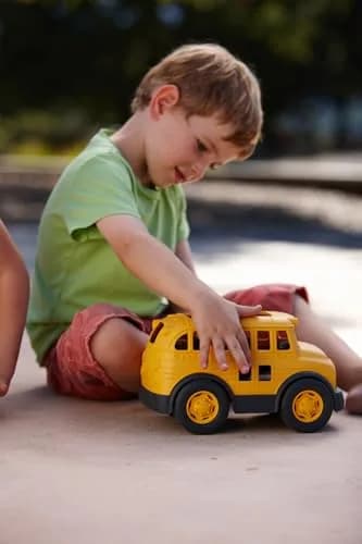 Green Toys School Bus | Eco-Friendly Non-Riding Toy Vehicle for Kids 1+ | Made in USA thumbnail 5